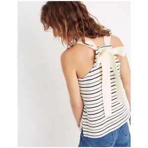 Bow Back Madewell Tank in Classic Stripe